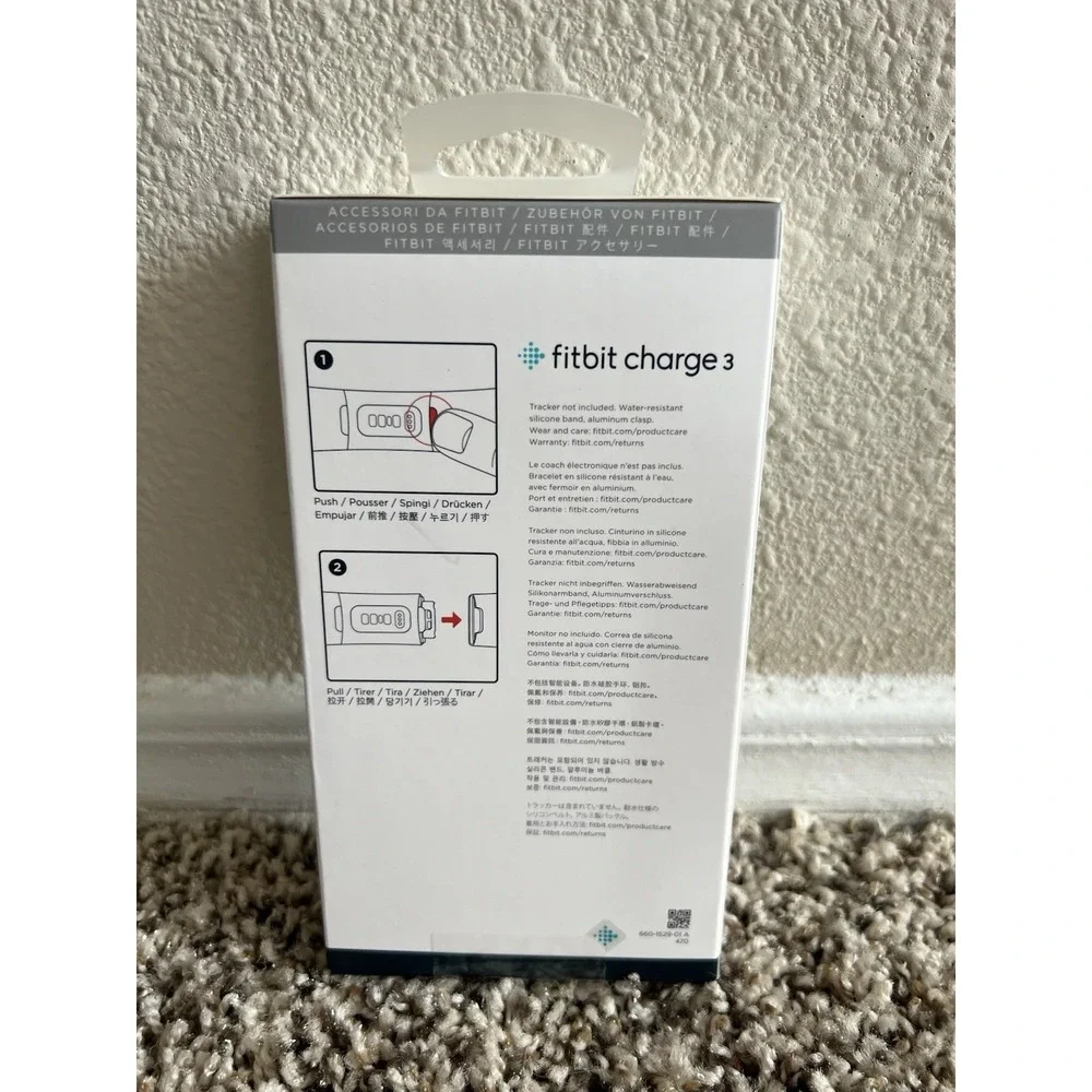 Fitbit Charge 3 Sport Band S Small Black Breathable Replacement Strap New Sealed